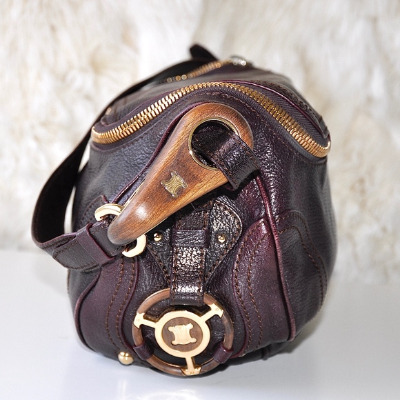 LIMITED EDITION CELINE Wood/Gold Shoulder Bag - Picture 4 of 17